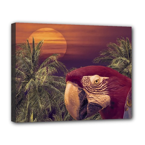 Tropical Style Collage Design Poster Canvas 14  X 11  by dflcprints