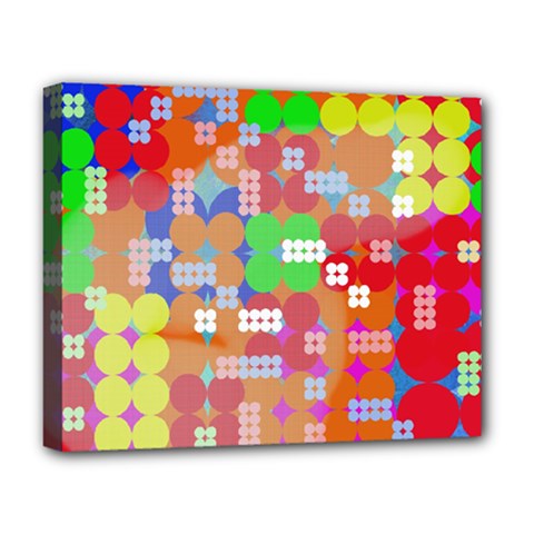Abstract Polka Dot Pattern Deluxe Canvas 20  X 16   by BangZart