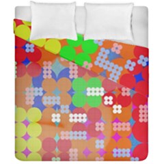 Abstract Polka Dot Pattern Duvet Cover Double Side (california King Size)