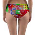 Abstract Polka Dot Pattern Reversible Mid-Waist Bikini Bottoms View2