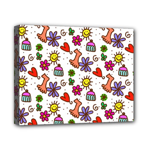 Cute Doodle Wallpaper Pattern Canvas 10  X 8  by BangZart