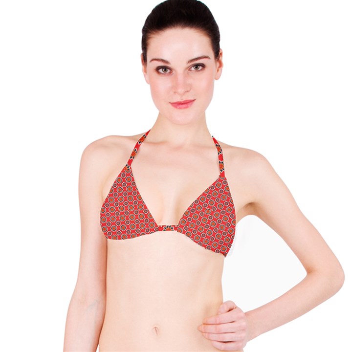 Floral Seamless Pattern Vector Bikini Top
