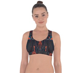 Doodle Art Pattern Background Cross String Back Sports Bra by BangZart