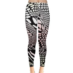 Abstract Fauna Pattern When Zebra And Giraffe Melt Together Leggings 