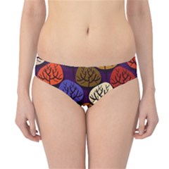 Colorful Trees Background Pattern Hipster Bikini Bottoms