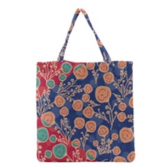 Floral Seamless Pattern Vector Texture Grocery Tote Bag