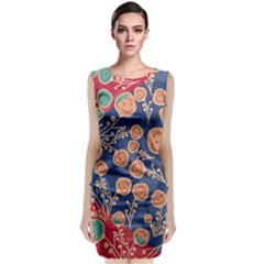 Floral Seamless Pattern Vector Texture Sleeveless Velvet Midi Dress