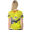 Funny Cartoon Punk Banana Illustration Women s V-Neck Sport Mesh Tee View2