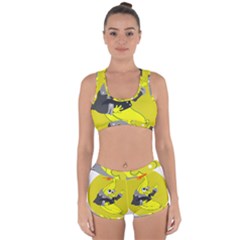 Funny Cartoon Punk Banana Illustration Racerback Boyleg Bikini Set by BangZart