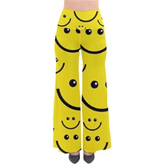 Digitally Created Yellow Happy Smile  Face Wallpaper Pants