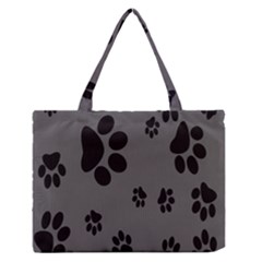 Dog Foodprint Paw Prints Seamless Background And Pattern Medium Zipper Tote Bag by BangZart