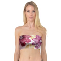 Flower Print Fabric Pattern Texture Bandeau Top by BangZart