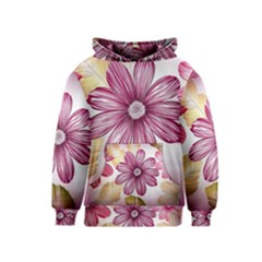 Flower Print Fabric Pattern Texture Kids  Pullover Hoodie