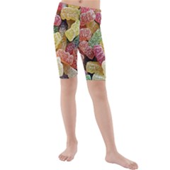 Jelly Beans Candy Sour Sweet Kids  Mid Length Swim Shorts