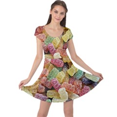 Jelly Beans Candy Sour Sweet Cap Sleeve Dresses