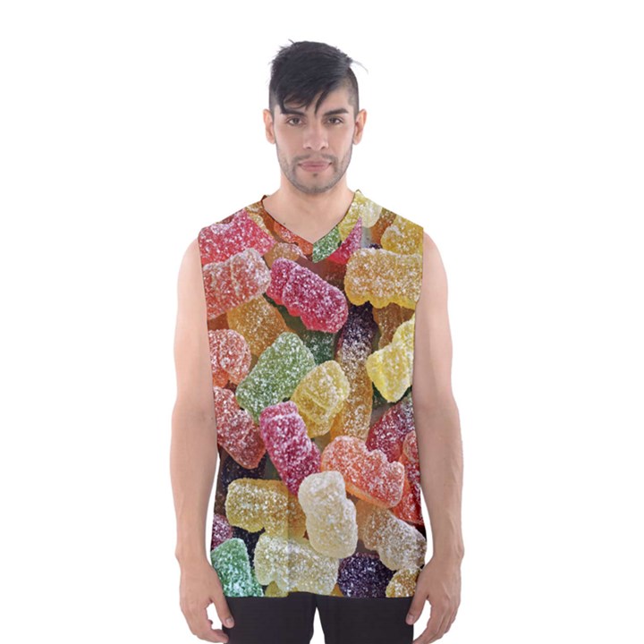 Jelly Beans Candy Sour Sweet Men s Basketball Tank Top