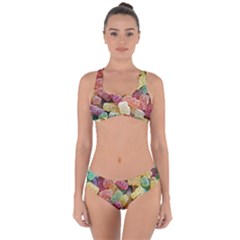 Jelly Beans Candy Sour Sweet Criss Cross Bikini Set by BangZart