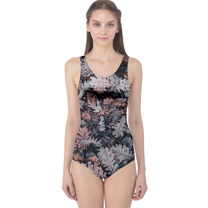 Leaf Leaves Autumn Fall Brown One Piece Swimsuit