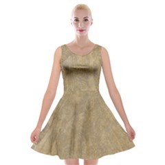 Abstract Forest Trees Age Aging Velvet Skater Dress