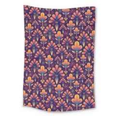 Abstract Background Floral Pattern Large Tapestry