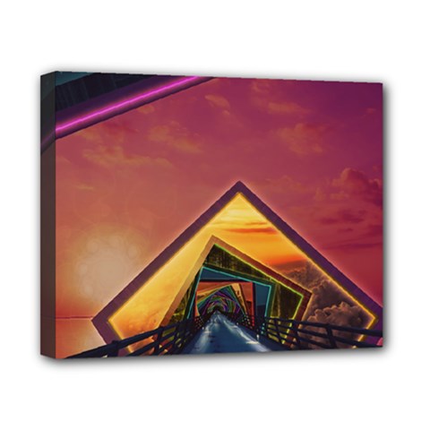 The Rainbow Bridge Of A Thousand Fractal Colors Canvas 10  X 8  by jayaprime