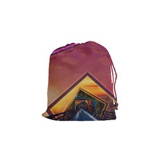 The Rainbow Bridge Of A Thousand Fractal Colors Drawstring Pouches (small)  by jayaprime