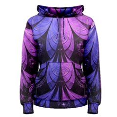 Beautiful Lilac Fractal Feathers Of The Starling Women s Pullover Hoodie by jayaprime