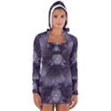 Amazing Fractal Triskelion Purple Passion Flower Women s Long Sleeve Hooded T-shirt View1