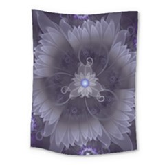 Amazing Fractal Triskelion Purple Passion Flower Medium Tapestry by jayaprime