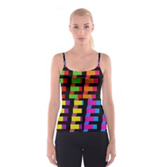 Colorful Rectangles And Squares                        Spaghetti Strap Top by LalyLauraFLM