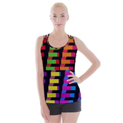 Colorful Rectangles And Squares                       Crisscross Back Tank Top by LalyLauraFLM