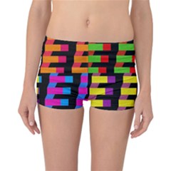 Colorful Rectangles And Squares                            Reversible Boyleg Bikini Bottoms by LalyLauraFLM