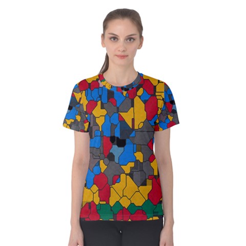 Stained Glass                        Women s Cotton Tee by LalyLauraFLM