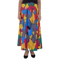 Stained Glass                      Flared Maxi Skirt by LalyLauraFLM