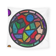 Stained Glass Color Texture Sacra Square Tapestry (small)