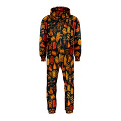 Pattern Background Ethnic Tribal Hooded Jumpsuit (kids)