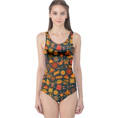 Pattern Background Ethnic Tribal One Piece Swimsuit