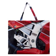 Footrests Motorcycle Page Zipper Large Tote Bag by BangZart