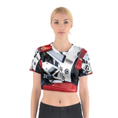 Footrests Motorcycle Page Cotton Crop Top by BangZart