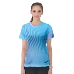 Background Graphics Lines Wave Women s Sport Mesh Tee