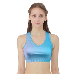 Background Graphics Lines Wave Sports Bra With Border