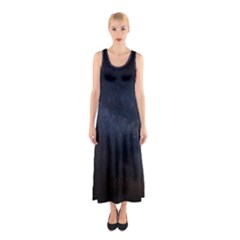 Cosmos Dark Hd Wallpaper Milky Way Sleeveless Maxi Dress