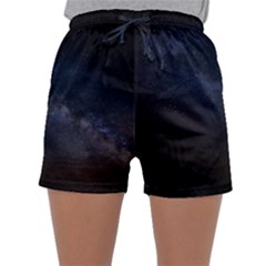 Cosmos Dark Hd Wallpaper Milky Way Sleepwear Shorts by BangZart