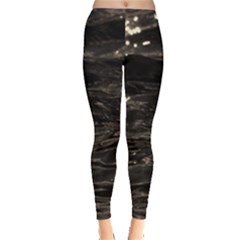 Lake Water Wave Mirroring Texture Leggings 