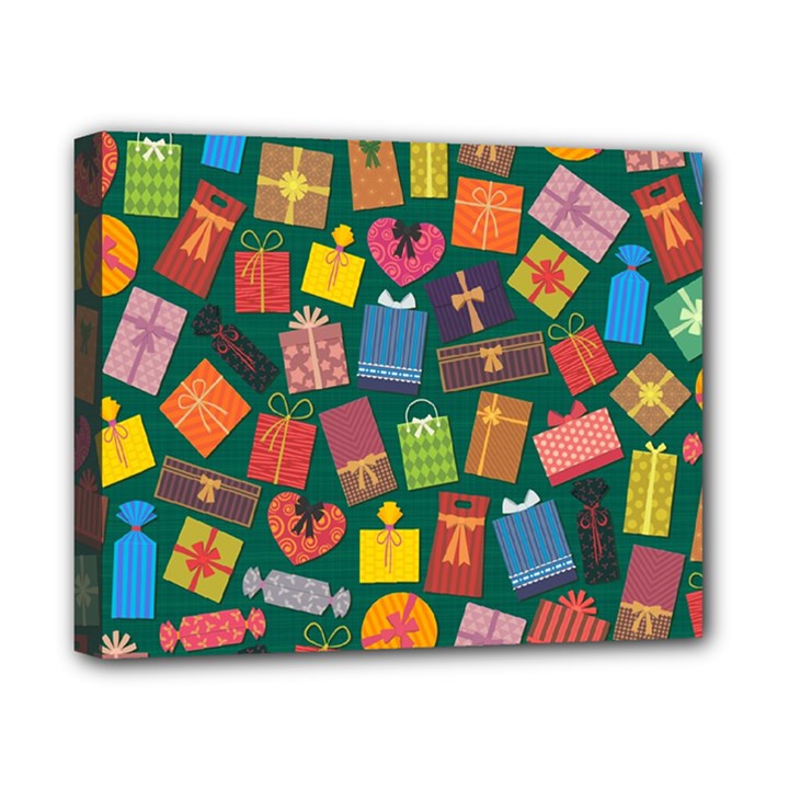 Presents Gifts Background Colorful Canvas 10  x 8 