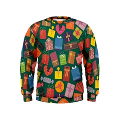Presents Gifts Background Colorful Kids  Sweatshirt