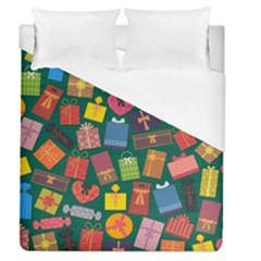 Presents Gifts Background Colorful Duvet Cover (queen Size)