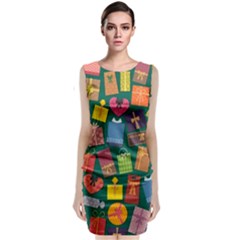 Presents Gifts Background Colorful Classic Sleeveless Midi Dress