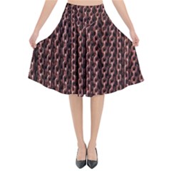 Chain Rusty Links Iron Metal Rust Flared Midi Skirt by BangZart