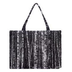 Birch Forest Trees Wood Natural Medium Tote Bag by BangZart
